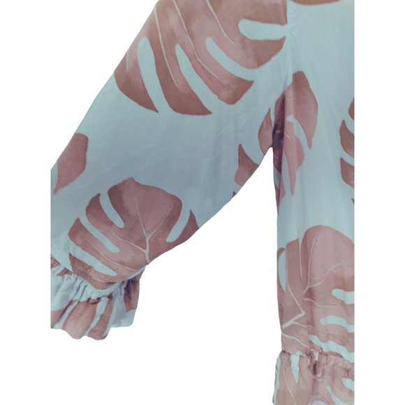 Piyama lightweight Monstera Leaf Romper Size Large - Picture 5 of 14